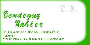 bendeguz mahler business card
